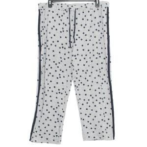 Lucky Brand Pajama Pants Pull On Y2K Comfort Cozy Lounge Stars Gray Blue XXL